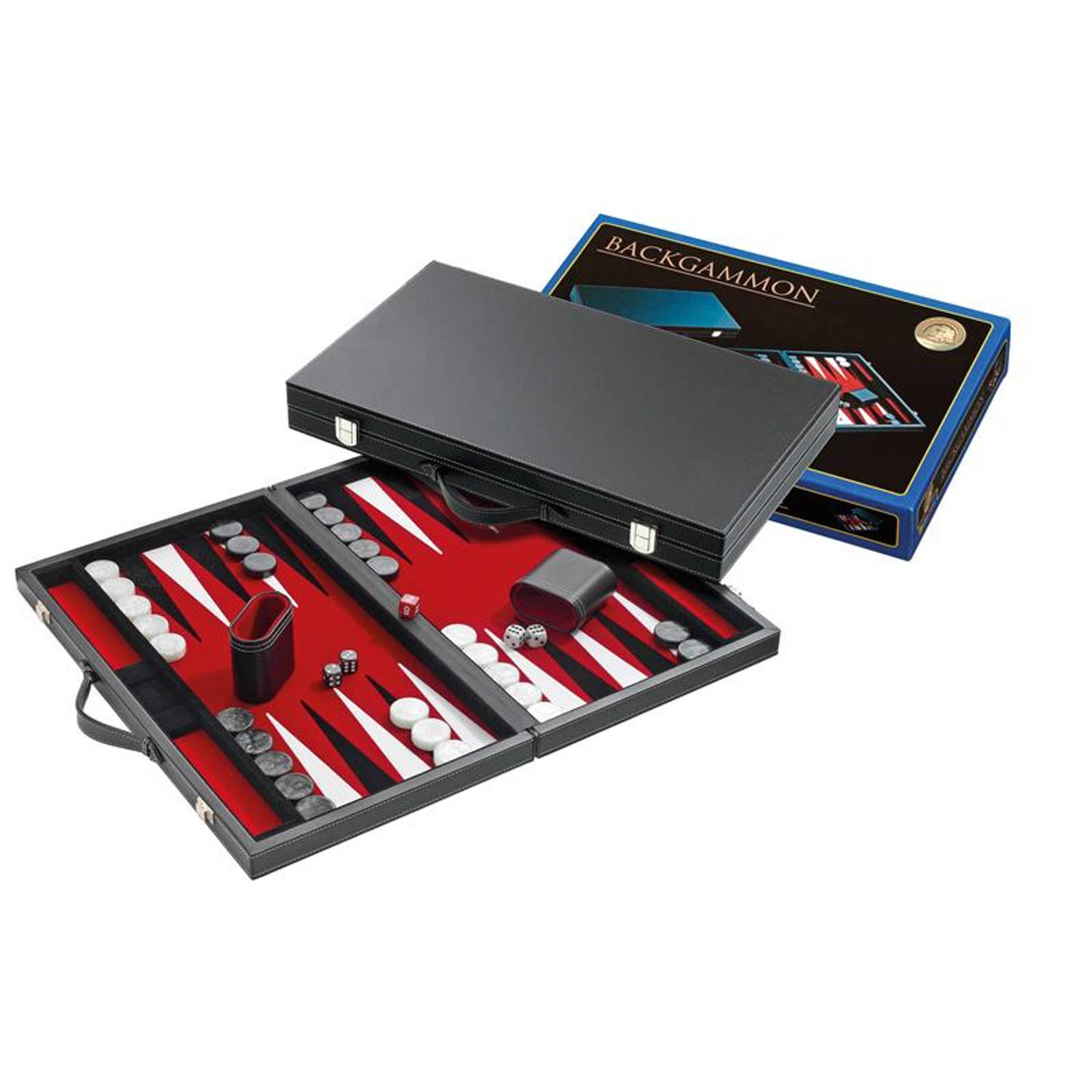 Philos Backgammon Rood Medium 38x23,5cm