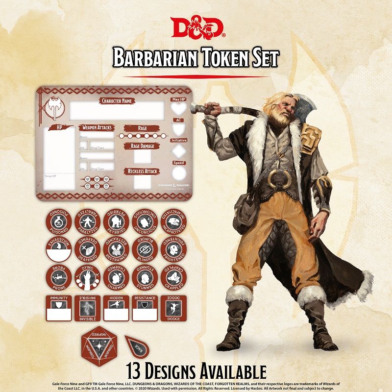 Dungeons & Dragons: Barbarian Token Set