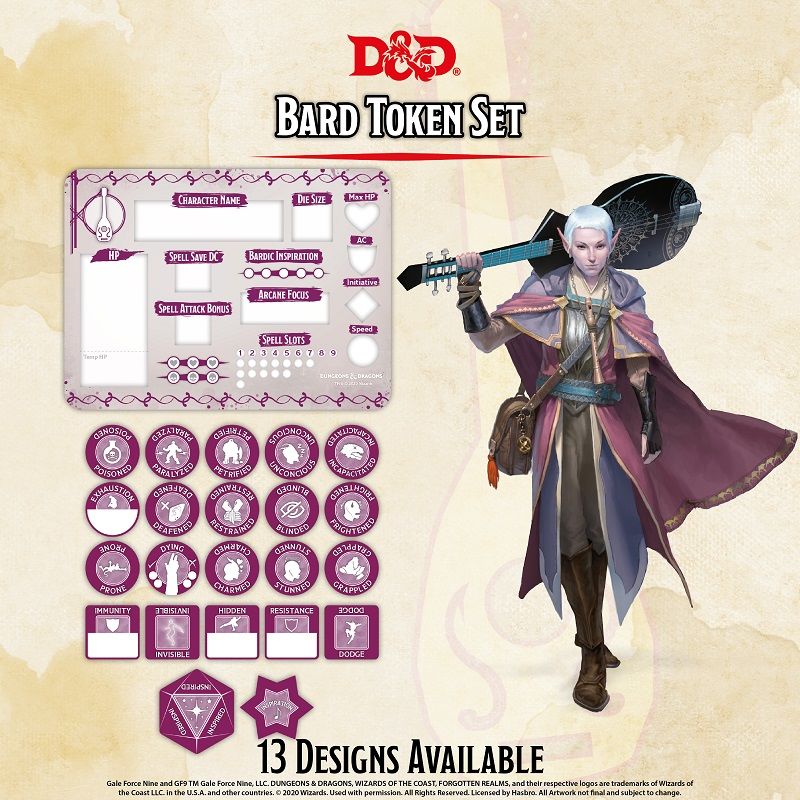 Dungeons & Dragons: Bard Token Set