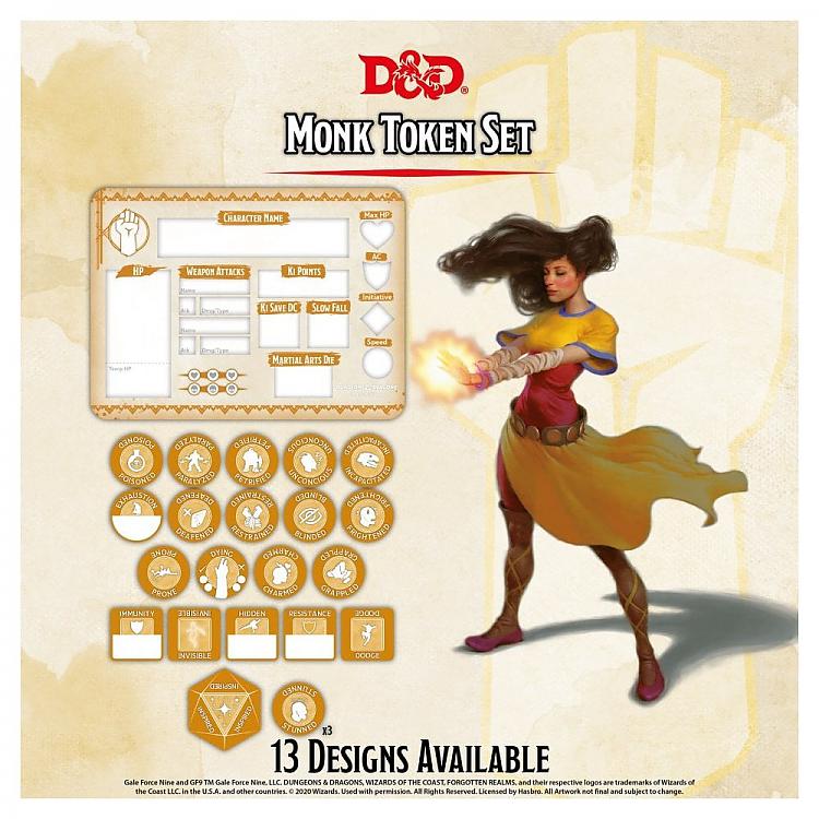 Dungeons & Dragons: Monk Token Set