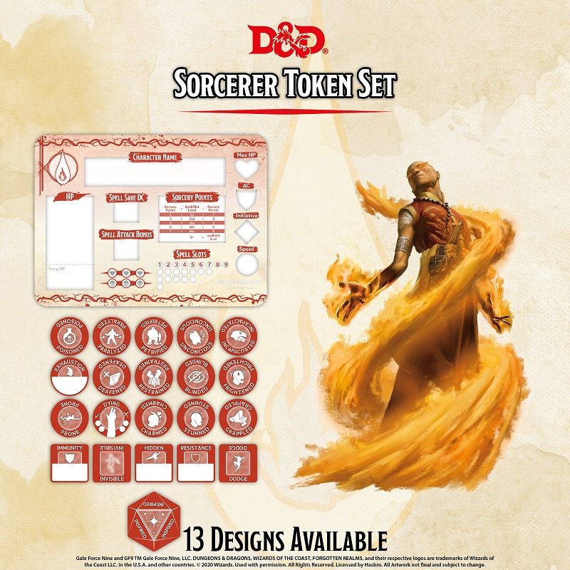 Dungeons & Dragons: Sorcerer Token Set