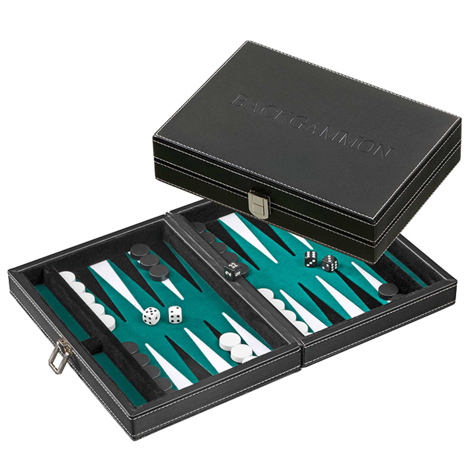 Philos Backgammon Tinos Klein Groen 23x16,5cm