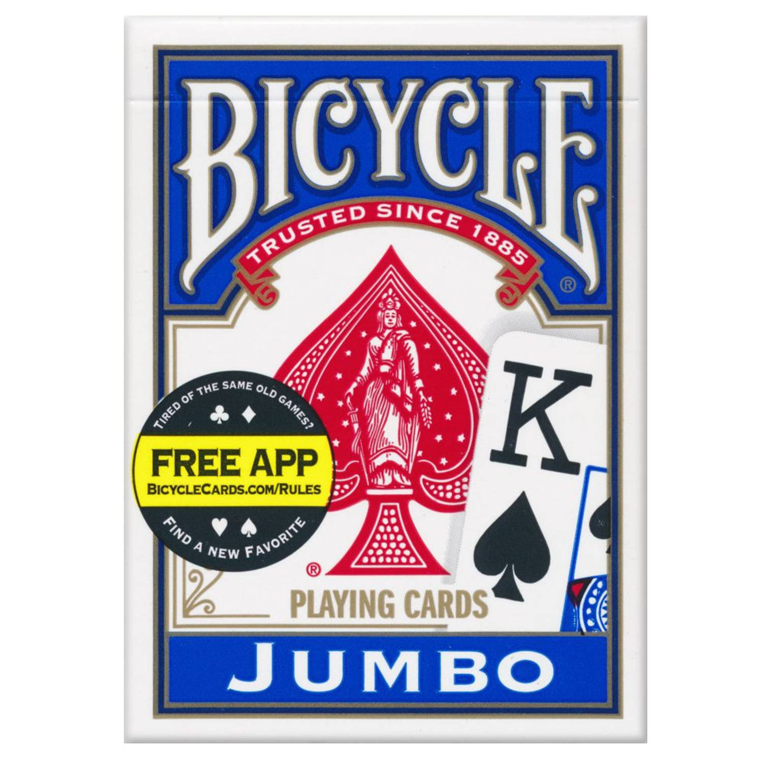 Bicycle Pokerkaarten - Rider Back Jumbo