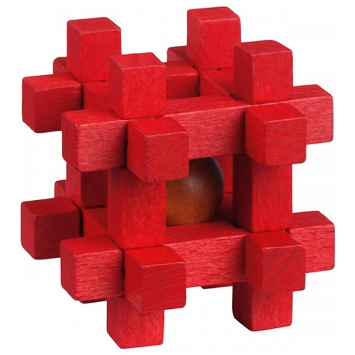 Moses Be Clever! Houten Smartpuzzel Rood 6 Cm