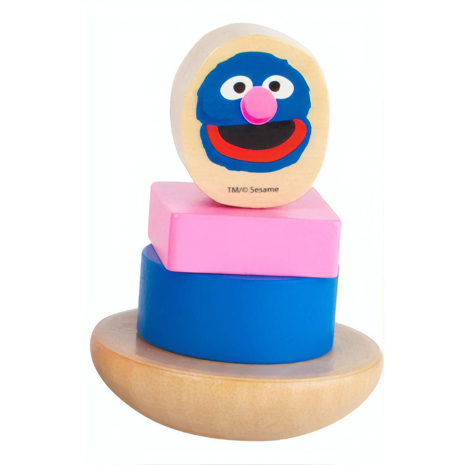 Small Foot Houten Stapelfiguur Sesamstraat Grover 9 Cm