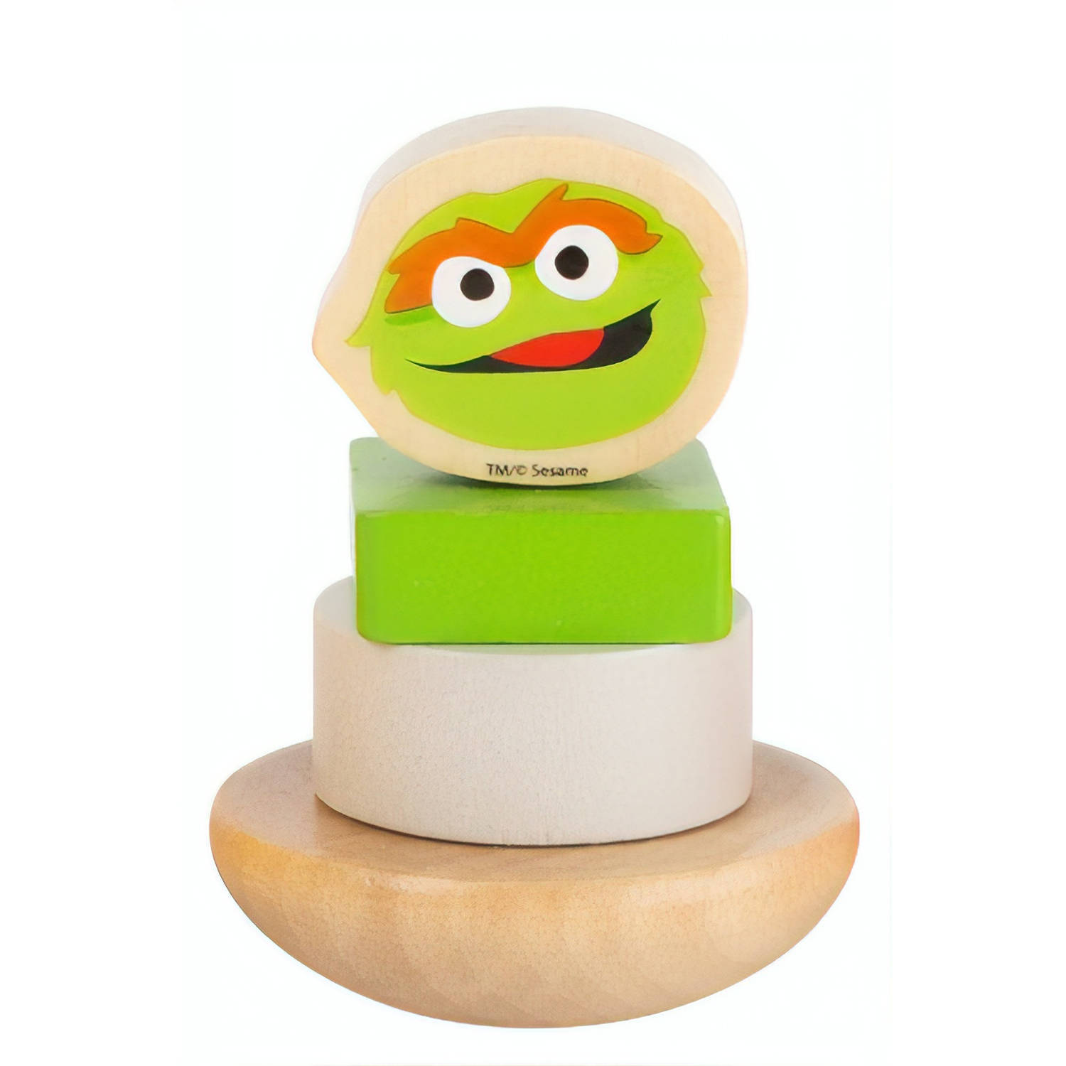 Small Foot Houten Stapelfiguur Sesamstraat Oscar 9 Cm