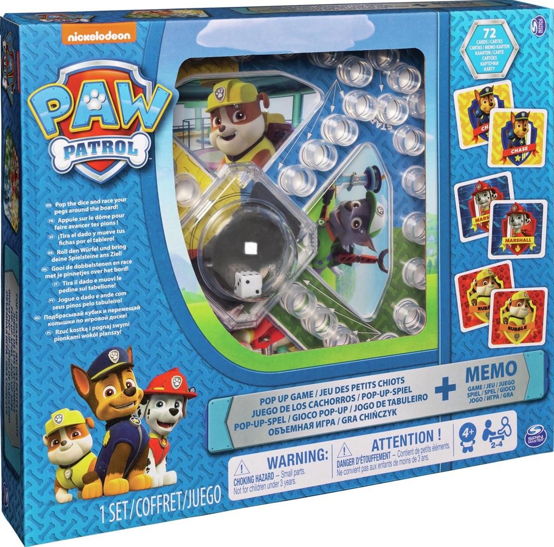 Paw Patrol - Pop Up Game + Memo